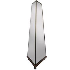 Triangular Pyramid Dressing Mirror on Casters