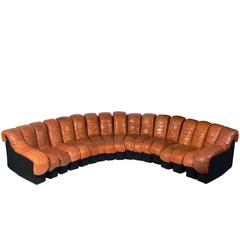 Vintage De Sede "Non-Stop" Leather Sectional Sofa
