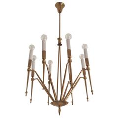  Eight-Arm Chandelier by G.C.M.E. Italy,