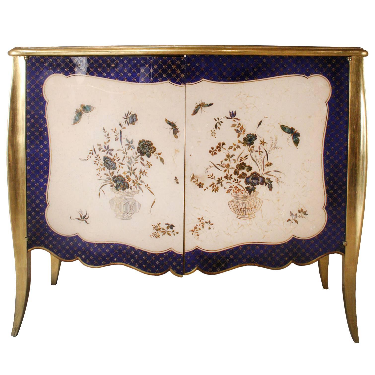 French Louis XV Style Serpentine Commode