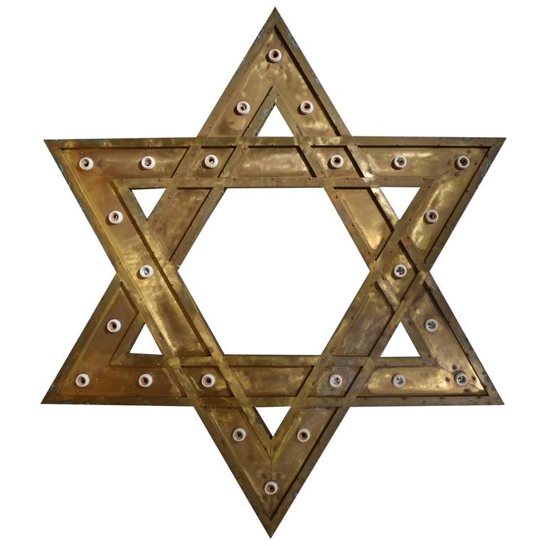 Bronze Star of David Chandelier at 1stDibs