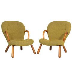 Pair of Philip Arctander "Clam" Chairs 1