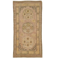 Antique Small Hand-Knotted Khotan Rug