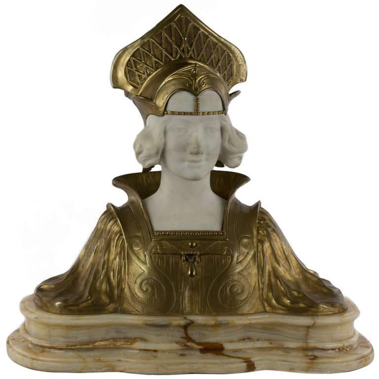 Marble and Ormolu Bust