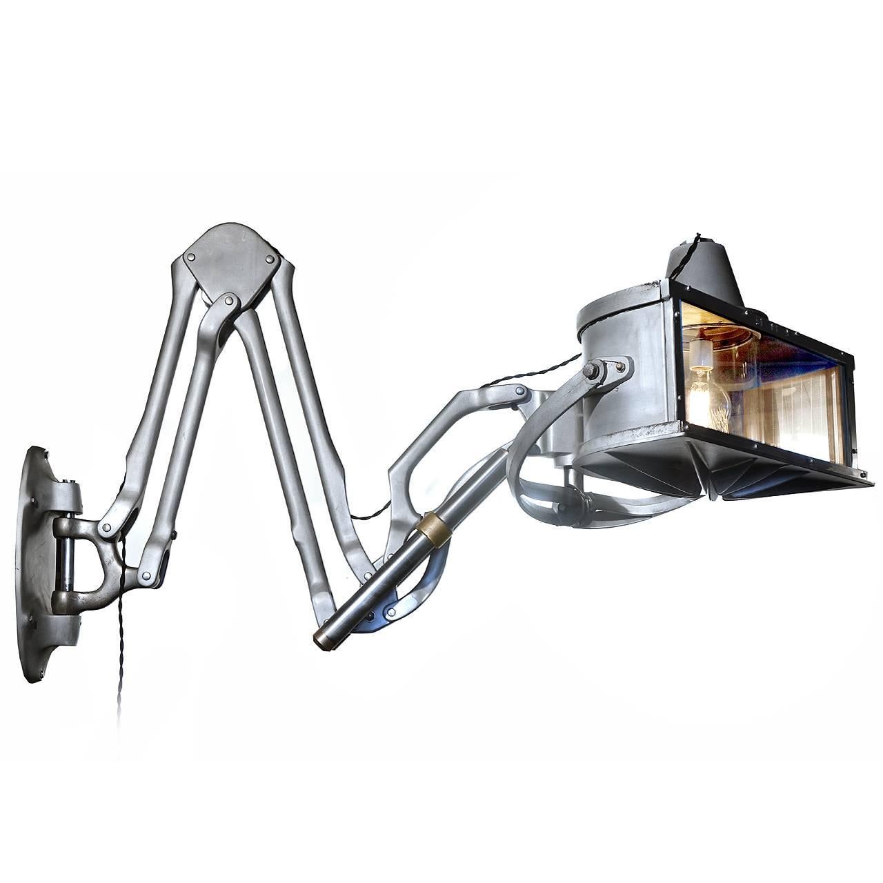 Large Muscular Articulated Arm Wall Lamp