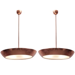 1930s Copper and Glass Pendant Lamp by Josef Hurka for Napako, 1 of 4