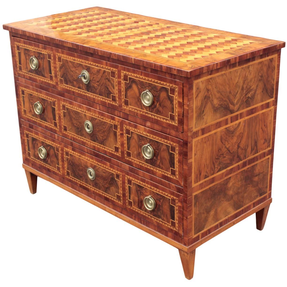 Superb South German or Austrian Neoclassical Chest of Drawers For Sale