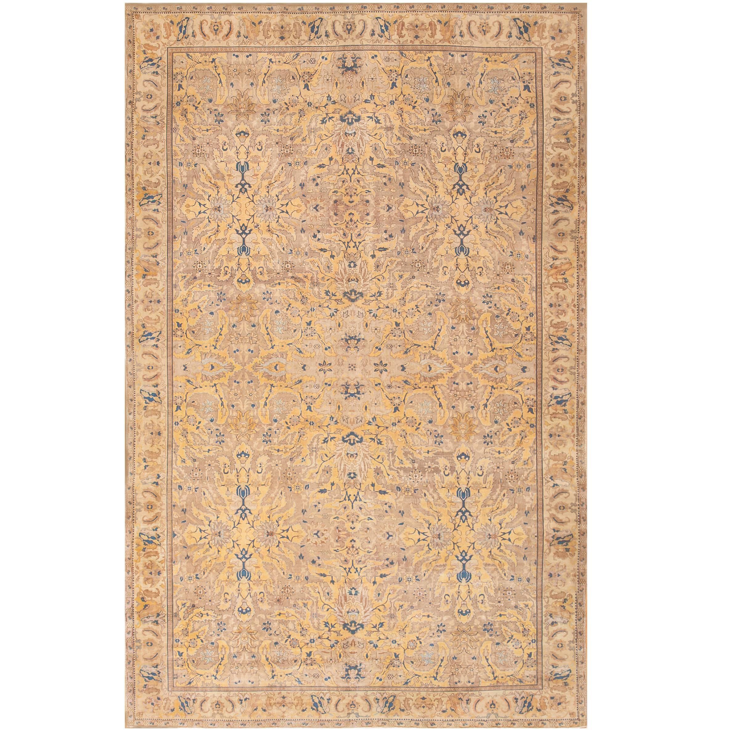 Large Polonaise Antique Indian Rug