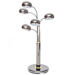 Goffredo Reggiani Five-Globe Chrome Lamp