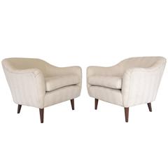 Pair of Lounge Chairs in the Style of Carl Malmsten