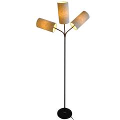Retro Danish 1950s-1960s Floor Lamp, Articulated Three-Arm