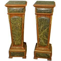 Pair of French Louis XV Style Urn Pedestals