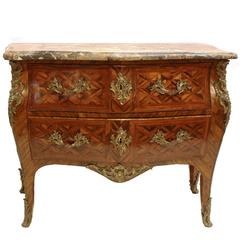 French Period Louis XV Marquetry Commode Stamped J Dubois