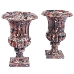 Pair of Classical Shaped Marble Urns