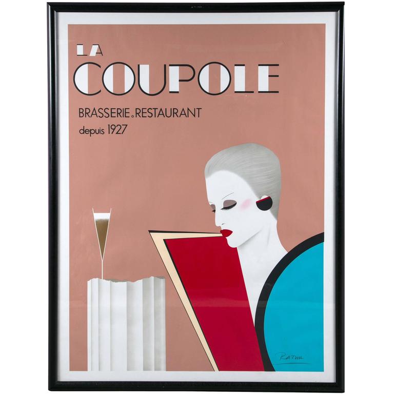 Framed French Poster For Sale at 1stDibs