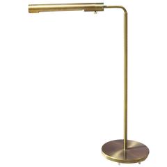 Long Cylinder Form Brass Reading Floor Lamp by Casella 12