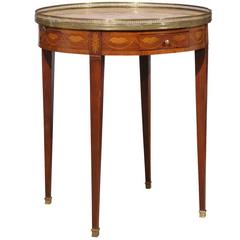 Mahogany Bouillotte Table with Satinwood Inlay