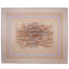 Abstract Mixed Media Painting on Canvas Vintage 2