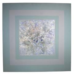 Vintage Abstract Mixed-Media Painting on Canvas by Vera Simons, American 12