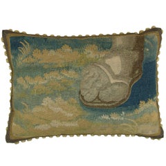 17th Century Antique Brussels Baroque Tapestry Pillow