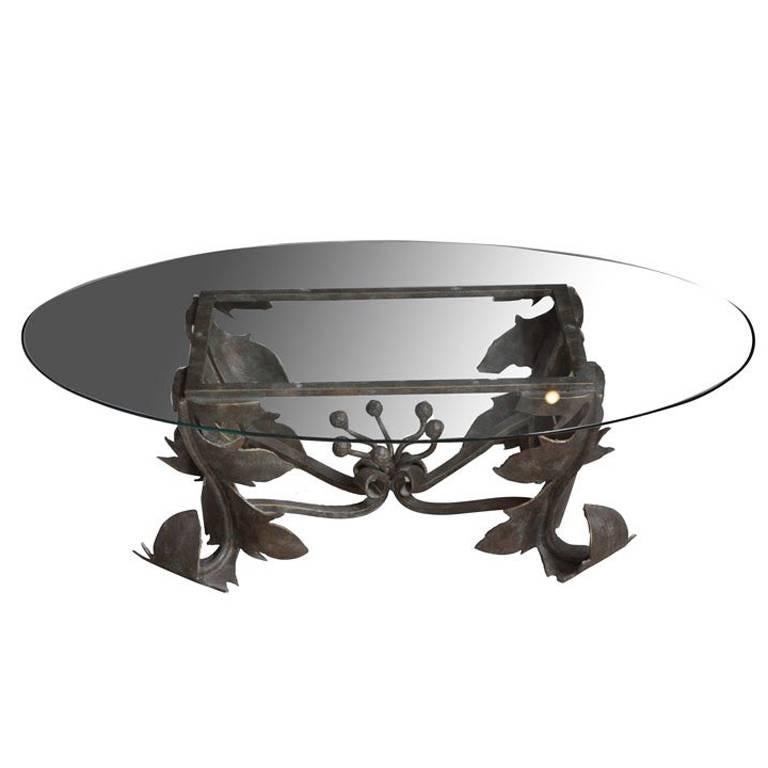 Hand-Forged Low Table For Sale