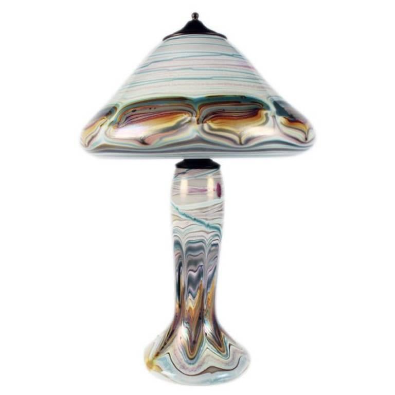 Pulled Feather Table Lamp by Smith Glasshouse