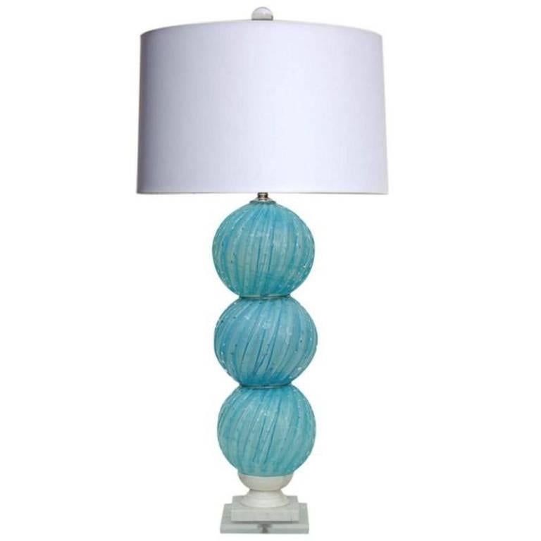 Blue Murano Table Lamp For Sale