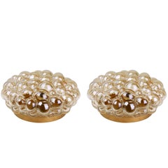 helena tynell glass One of Two Vintage Bubble Glass Wall Lights by Helena Tynell for Limburg, 1960s