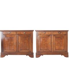 Pair of French 19th Century Walnut Louis Philippe Buffets