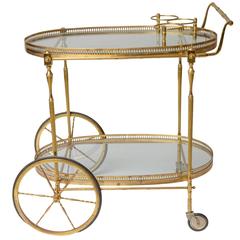 Vintage *SALE* 1950s Italian Brass Tea or Bar Cart