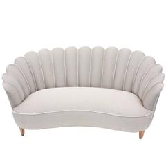 Vintage 1950s Italian Flower Shape Two-Seat Sofa