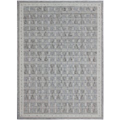 Geometric Scandinavian/Swedish Flat-Weave Modern Rug by Keivan Woven Arts