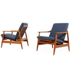 Pair of 1960s Teak Easy Chairs by Poul Volther Mod. 340 for Frem Rojle Dansih 12
