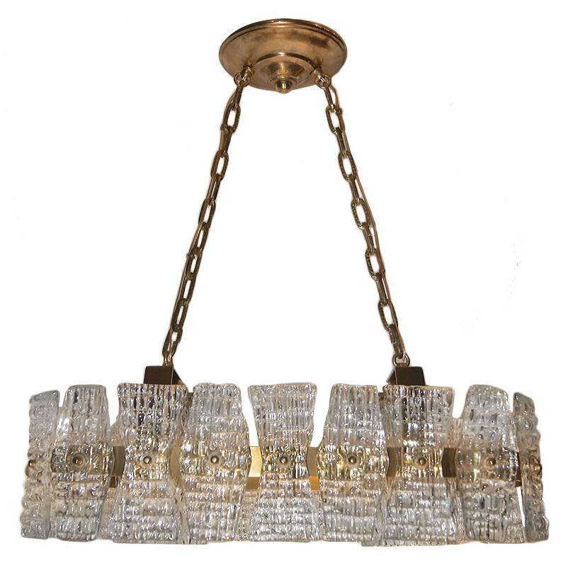 Mid-Century Glass Ceiling Fixture For Sale