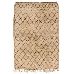 Rare Large Vintage Beni Ouarain Carpet 1
