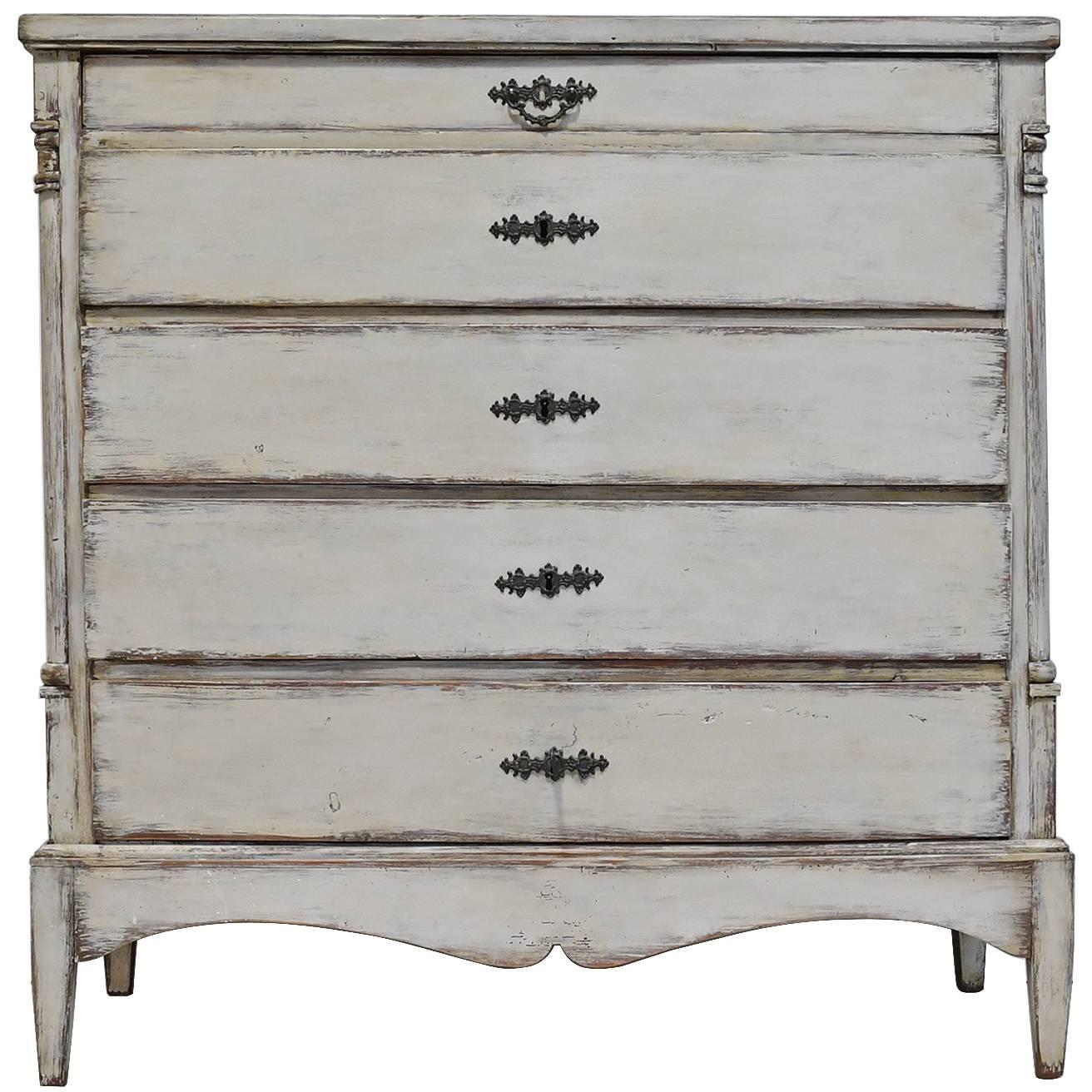 Antique Painted Scandinavian Chest of Drawers, circa 1790 For Sale
