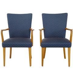 Pair of 1960s Scandinavian Oak Armchairs