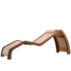 American Daybed in Rosewood and Natural Leather  