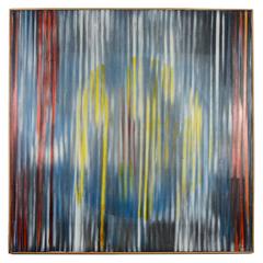 Nino Calos Op-Art Geometric Color Field Painting, 1972
