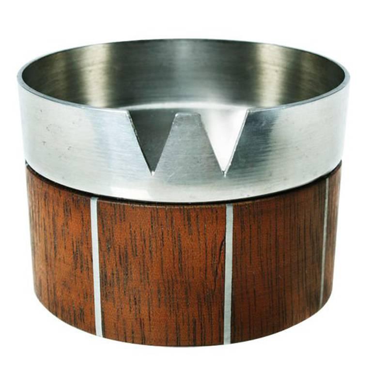 American Walnut and Pewter Ashtray by Paul Evans for Designers, Inc. For Sale