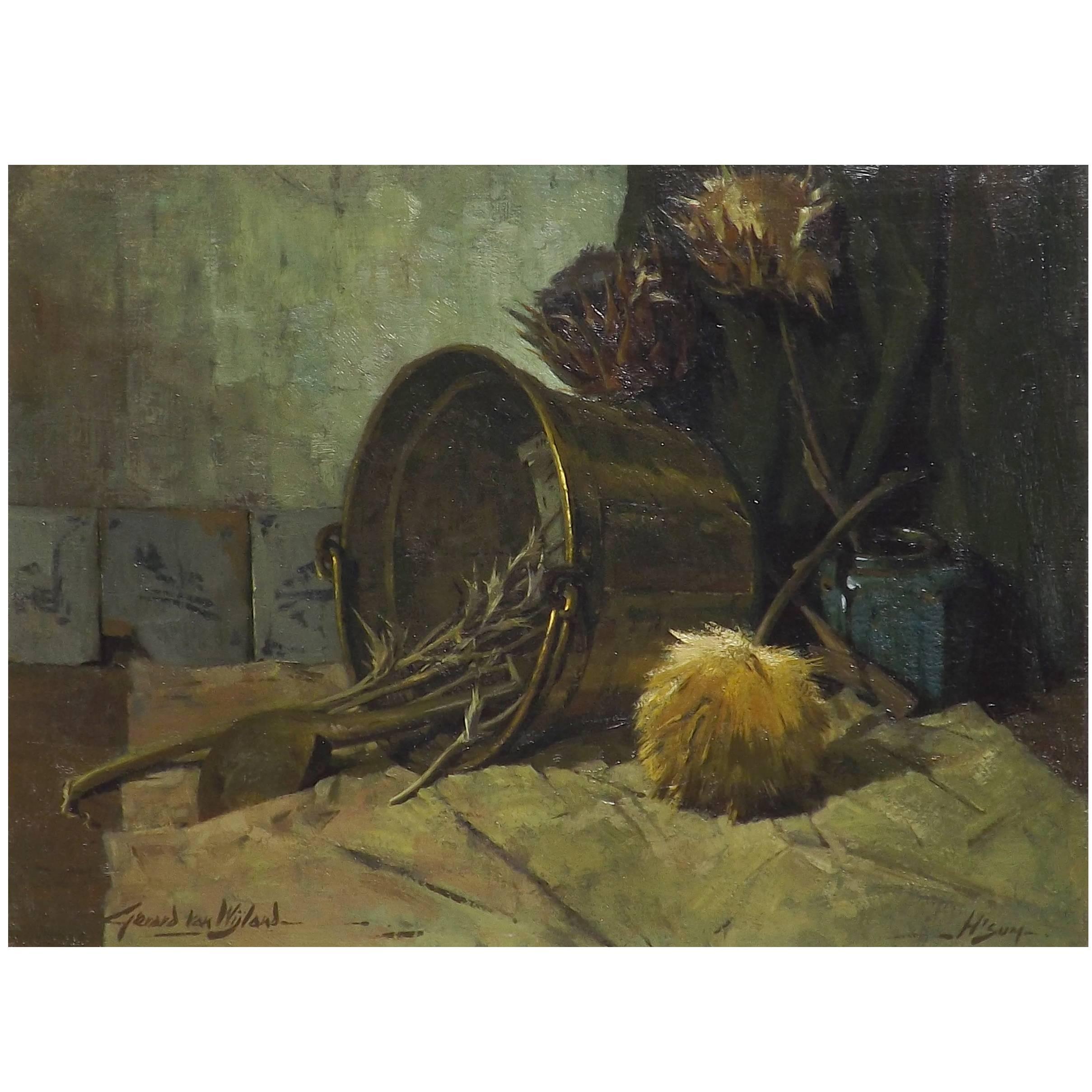'Copper Bucket' Oil Painting by Gerard van Wijland