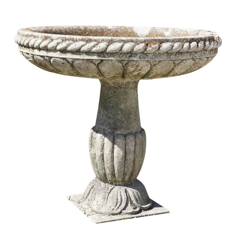 19th Century Italian Limestone Bird Bath For Sale at 1stdibs