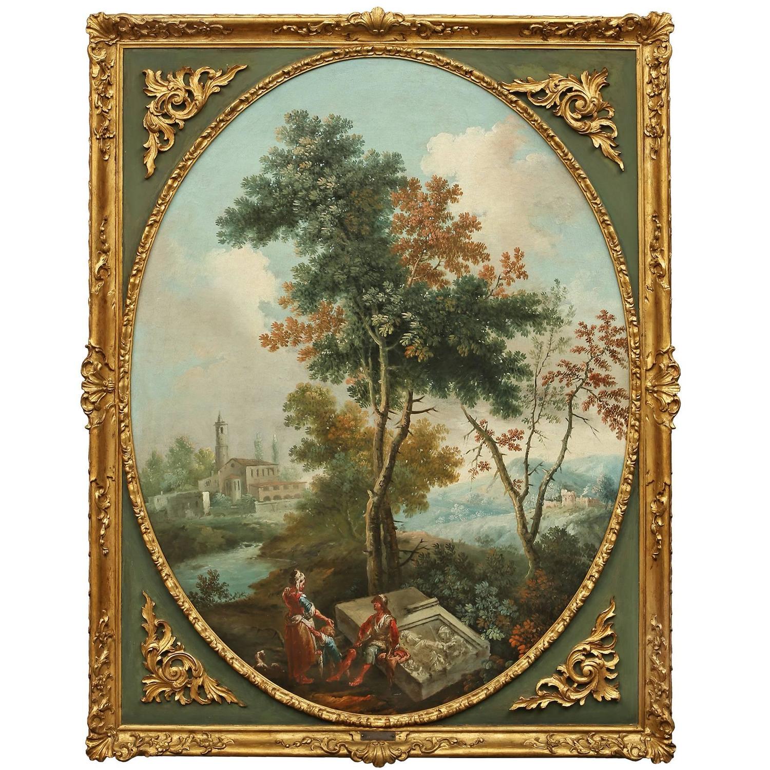 Italian 18th Century Neo-Classical Period Oil on Canvas at 1stdibs