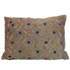 Vintage African Woven Embroidered Decorative Pillow