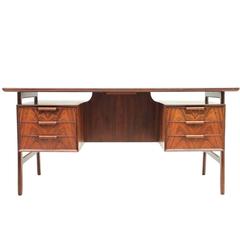 Danish, Rosewood Desk by Gunni Omann