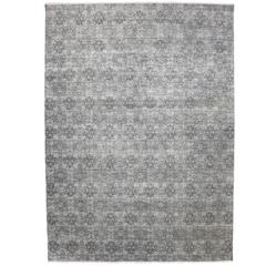Transitional Rug with Exotic Arabesque Pattern and Modern Style 10