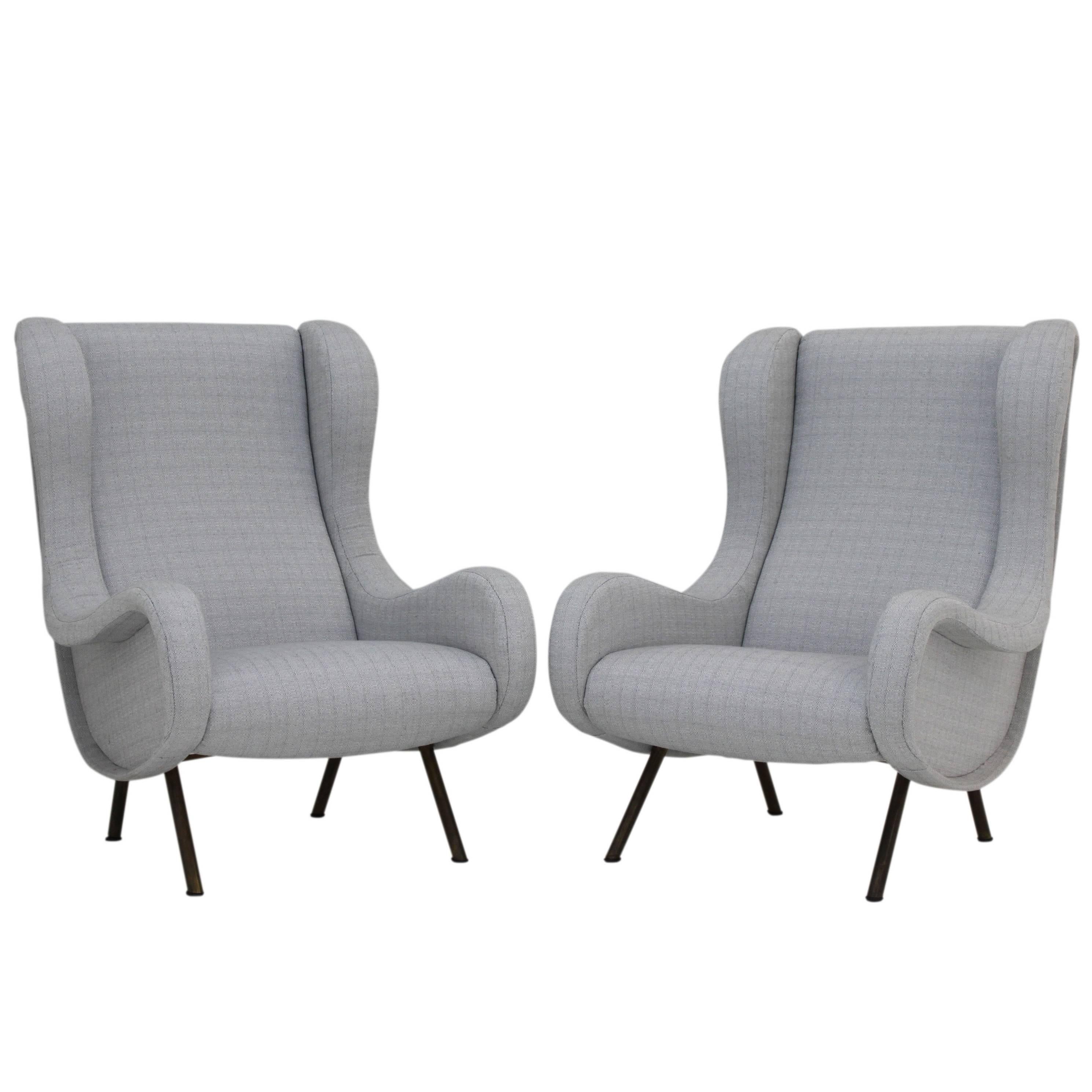 Marco Zanuso Pair of Armchairs For Sale