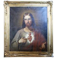 19th Century Oil of Jesus Christ