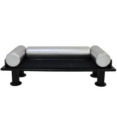 Ettore Sottsass Black and Silver Sofa