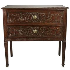 Italian Neoclassical Mahogany Commode or Chest of Drawers
